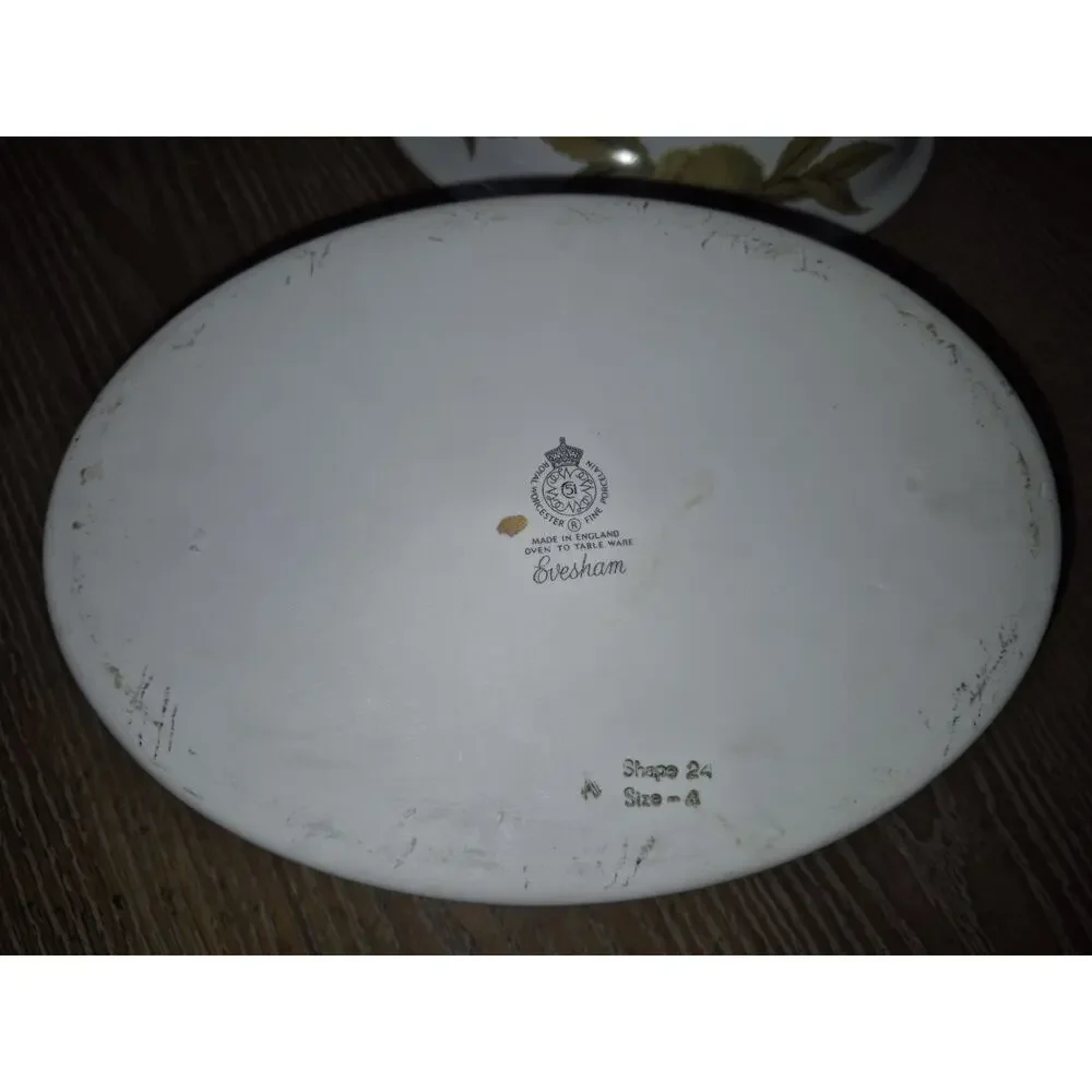 💥 Royal Worcester Evesham Gold Oval Covered Casserole Dish 1.75 Qt